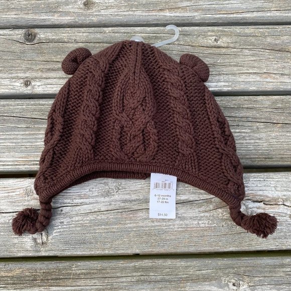 Gap Brown Knit Hat with Ears & Booties for Baby - Picture 7 of 13